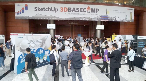 빌딩포인트가 최근 서울 코엑스에서 개최한 ‘스케치업 3D베이스캠프 서울 2019’ 행사 전경.