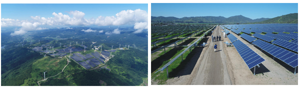 한미글로벌이 국내는 물론 해외까지 신재생에너지사업을 확대하고 있다. 사진은 한미글로벌이 지난해 PM업무를 수행한 영암 태양광 발전소(왼쪽)과 칠레 태양광 발전사업.