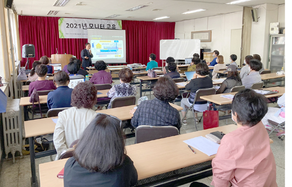 한국건설기술관리협회는 22일 주부들을 대상으로 ‘공동주택 리모델링과 안전’을 주제로 교육을 실시, 감리의 중요성을 강조했다. 사진은 교육 모습.
