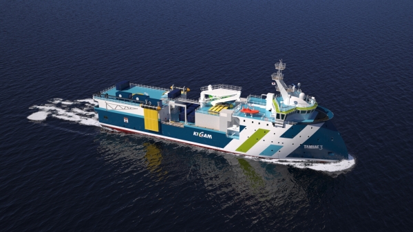 대한민국의 해저 에너지자원을 탐사할 6000톤급 고성능 3D/4D 물리탐사연구선 ‘탐해3호’가 본격 생산에 돌입한다.