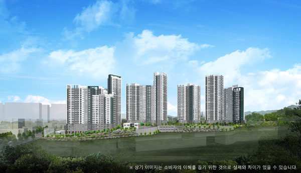 김해 푸르지오 파크테르 투시도.