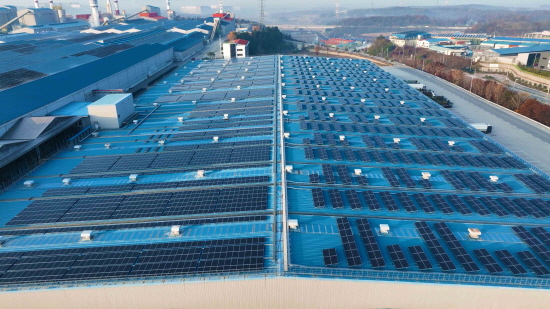 KCC글라스 여주공장 태양광 발전시설.