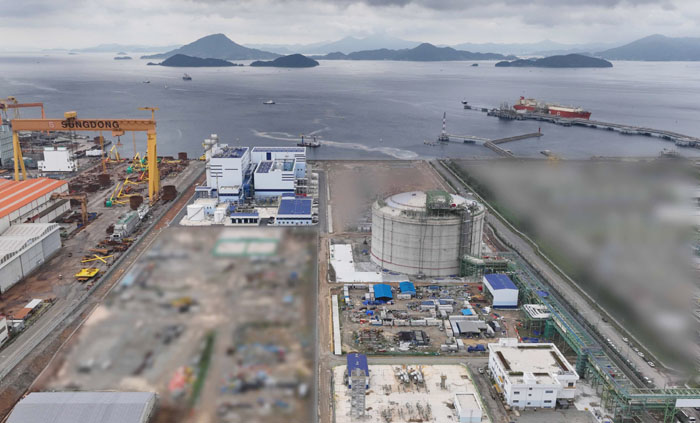 지난 29일 상업운전을 개시한 액화천연가스(LNG) 복합발전소 ‘통영에코파워’ 전경.