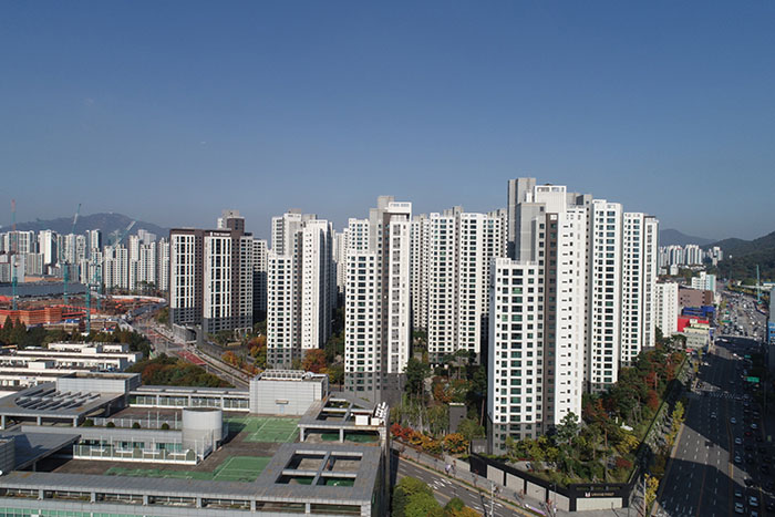 평촌어바인퍼스트더샵 전경.