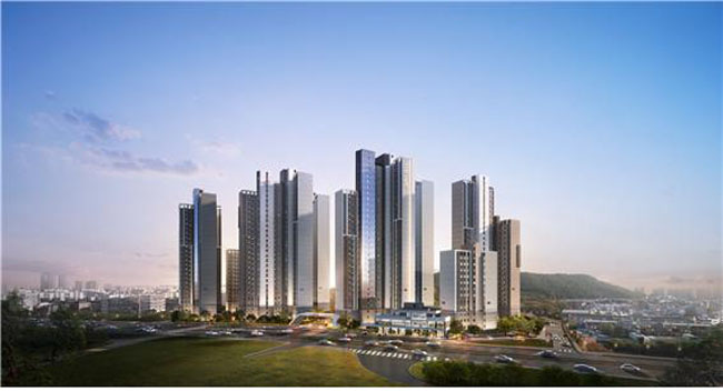 송도역 한신더휴 프레스턴 투시도.